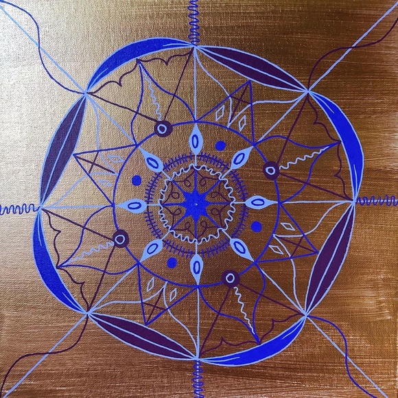 Handmade Acrylic Mandala Painting